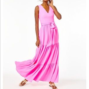 Lilly Pulitzer Prosecco pink maxi dress